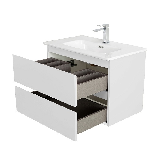 BelBagno Тумба с раковиной Kraft 39-60 подвесная Bianco Opaco с раковиной BB600/390ETL – картинка-7